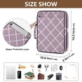 thumbnail image 3 of Haosy Accordion File Organizer Zipper Binder 500 Sheet 6-Tab Expanding File Folder Multi-Pocket 1.2 Inch 3 Ring Pale Mauve Block, 3 of 7