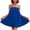 Blue, variant on 2026 Summer Dress for Women Spaghetti Strap Smocked Bust Babydoll Mini Dress with Textured Fabric