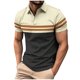 thumbnail image 1 of Mens Manga Larga, Raya Impresión de Manga Corta Collar de Solapa Botón Casual Camisa de Negocios Hecha de Poliéster, Blusa de Manga Corta, 1 of 7
