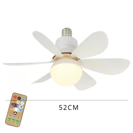 

Modern Wind 6 ABS Blades 16 Inches LED Fan Light Bedroom Living Room Decoration Ceiling Flower Fan Light 30W/40W LHM