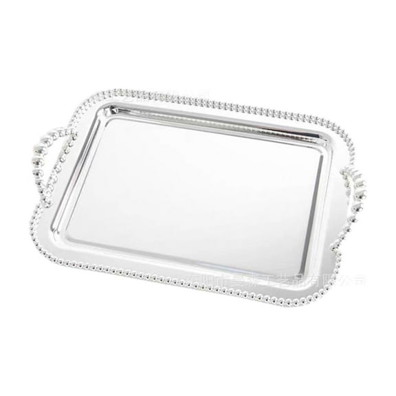 WeiLaiKeQi Rectangle Serving Tray Non Slip Luxury Food Tray for Dessert Decorative Home