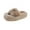 Beige, variant on Wensltd Women Fall Winter Slippers Open Toe Fleece-Lined Fashion Casual Comfort Slippers Lightweight