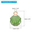 thumbnail image 2 of Uxcell Enamel Pendants, 10 Pack Shell Shape Mini Pendant for Jewelry Making DIY, Green, 2 of 6