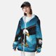 thumbnail image 3 of Fotbe Night Sky Forest Bald Eagle Chaqueta con Protección Solar UPF 50+ para Hombre y Mujer, Camisa con Capucha y Bolsillos-Medium, 3 of 7