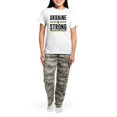 thumbnail image 4 of CafePress - Ukraine Strong Women's Light Pajamas - Women's Short Sleeve Print T-Shirt and Pants Light Cotton Pajama Set, 4 of 7