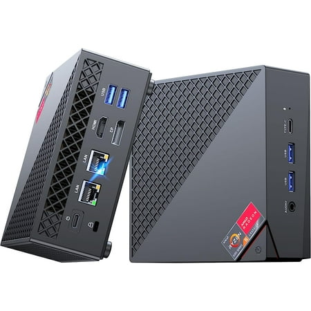 KAMRUI Mini PC AMD Ryzen 5 5500U(6C/12T, up to 4.0 GHz), 16GB DDR4 512GB M.2 2280 NVME SSD, Support 2.5 Inch HDD Dual Ethernet HDMI/Wifi5