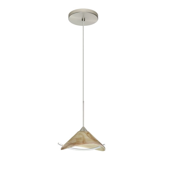 Besa Lighting - Hoppi-One Light Cord Pendant with Flat Canopy-5.5 Inches Wide by