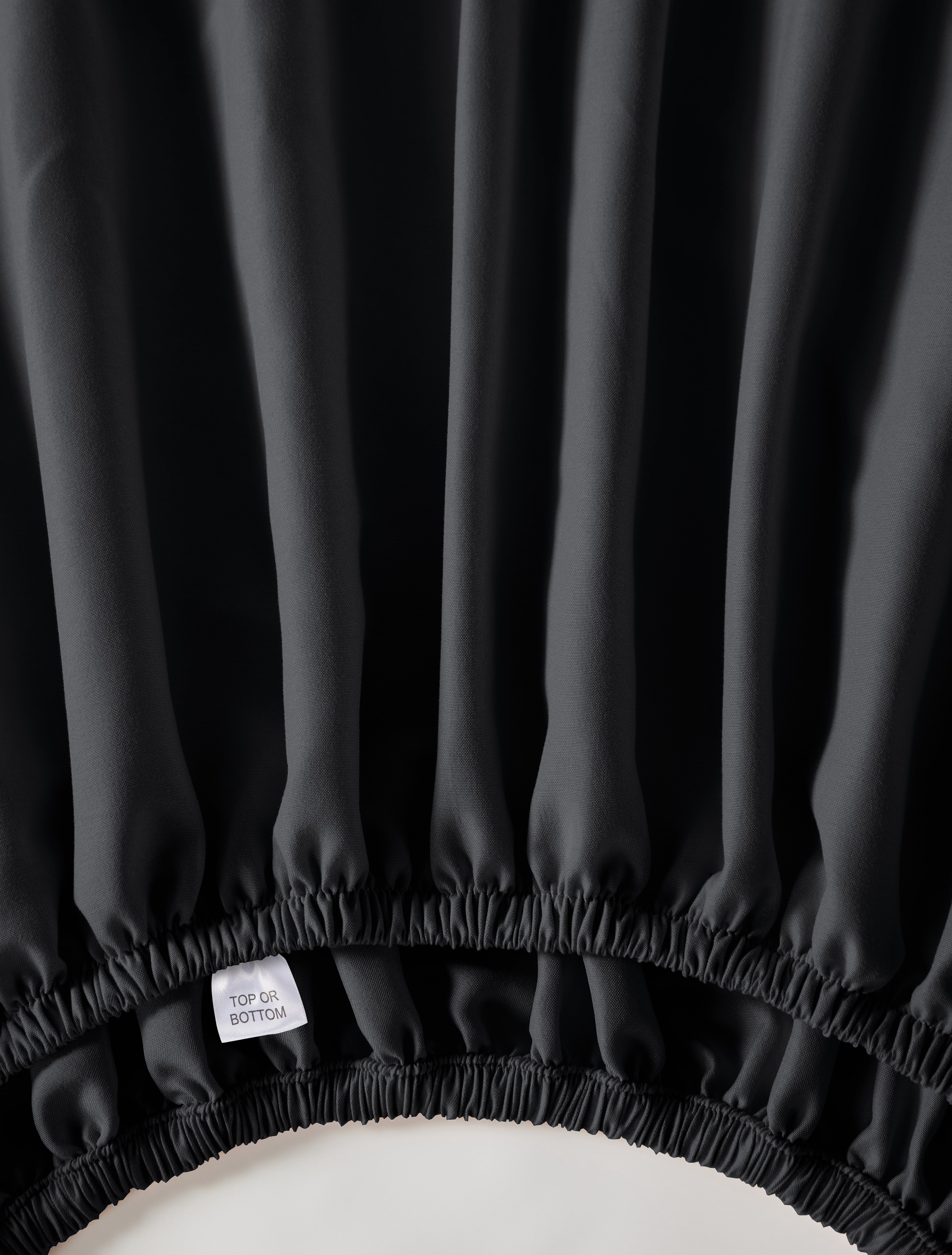 Mainstays Brushed Microfiber Bed Sheet Set, Full, Rich Black, 4 Piece