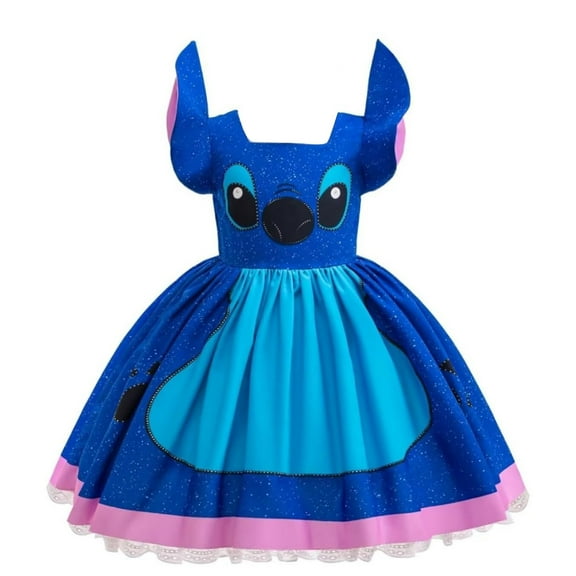 Cartoon Cos Stitch Same Style Dress Performance Tutu Skirt Costume Clothing