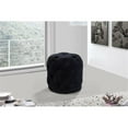 thumbnail image 2 of Meridian Furniture Harper Contemporary Velvet Ottoman/Stool in Black, 2 of 4