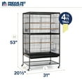 thumbnail image 6 of Prevue Pet Products Large Wrought Iron Flight Cage, Black Finish F040, 6 of 10