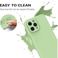 thumbnail image 4 of for iPhone 12 Pro Max Case, Premium Soft Liquid Silicone Rubber Bumper Full Body Camera Protection Anti-Scratch Microfiber Lining Phone Case for iPhone 12 Pro Max 6.7"-Matcha Green, 4 of 16