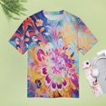 thumbnail image 4 of Color Texture Women's T-Shirt Short Sleeve T Shirts Tops Tee Ladies Loose T, 4 of 7