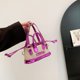 thumbnail image 4 of Bolso de hombro de charol de moda, mini bolso nuevo tejido para niñas, bolso cruzado sencillo para damas, pequeño bolso cuadrado con costuras de coche Cr, 4 of 5