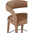 thumbnail image 6 of Meridian Furniture Sylvester Brown Vegan Leather Stool, 6 of 8