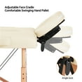 thumbnail image 5 of Yaheetech 2 Sections Adjustable Massage Bed with Headrest and Armrest, Cream, 5 of 5