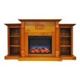 thumbnail image 5 of Cambridge Sanoma Electric Fireplace Heater with 72" Bookshelf Mantel and Multi-Color LED Flame Display, 5 of 7