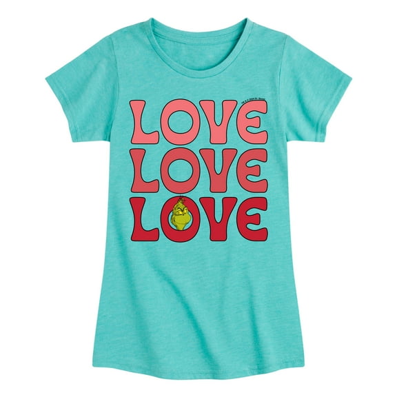 The Grinch - Grinch Love Stack - Toddler & Youth Girls Short Sleeve Graphic T-Shirt