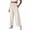 White, variant on Qulqfy Linen Wide Leg Pants Women 2026 Baggy Casual Petite High Waisted Cotton Flowy pleated Khaki Trousers Pants with Pockets XL