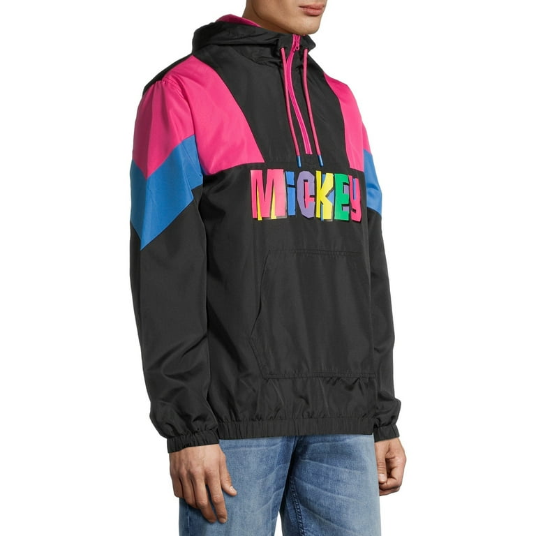 Mickey Mouse Men's and Big Men's Anorak, up to Size 3XL Mickey Mouse Men's and Big Men's Anorak, up to Size 3XL