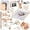 Rose Gold, variant on 13 Pcs Desk Accessories Kit Organizer Office Supplies Women Gift Set Acrylic Stapler Staple Remover Tape Holder Pen Cup Magazine File Letter Sorter Note Clip Phone Holder Scissor(Rose Gold)