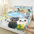 thumbnail image 3 of Castle Fairy Kawaii Dogs 4pcs Bed Sheets,Chic Flower King Sheets,Floral Animal Super Cozy Sheet Set,Ultra Soft Cartoon Home Decor, 3 of 7