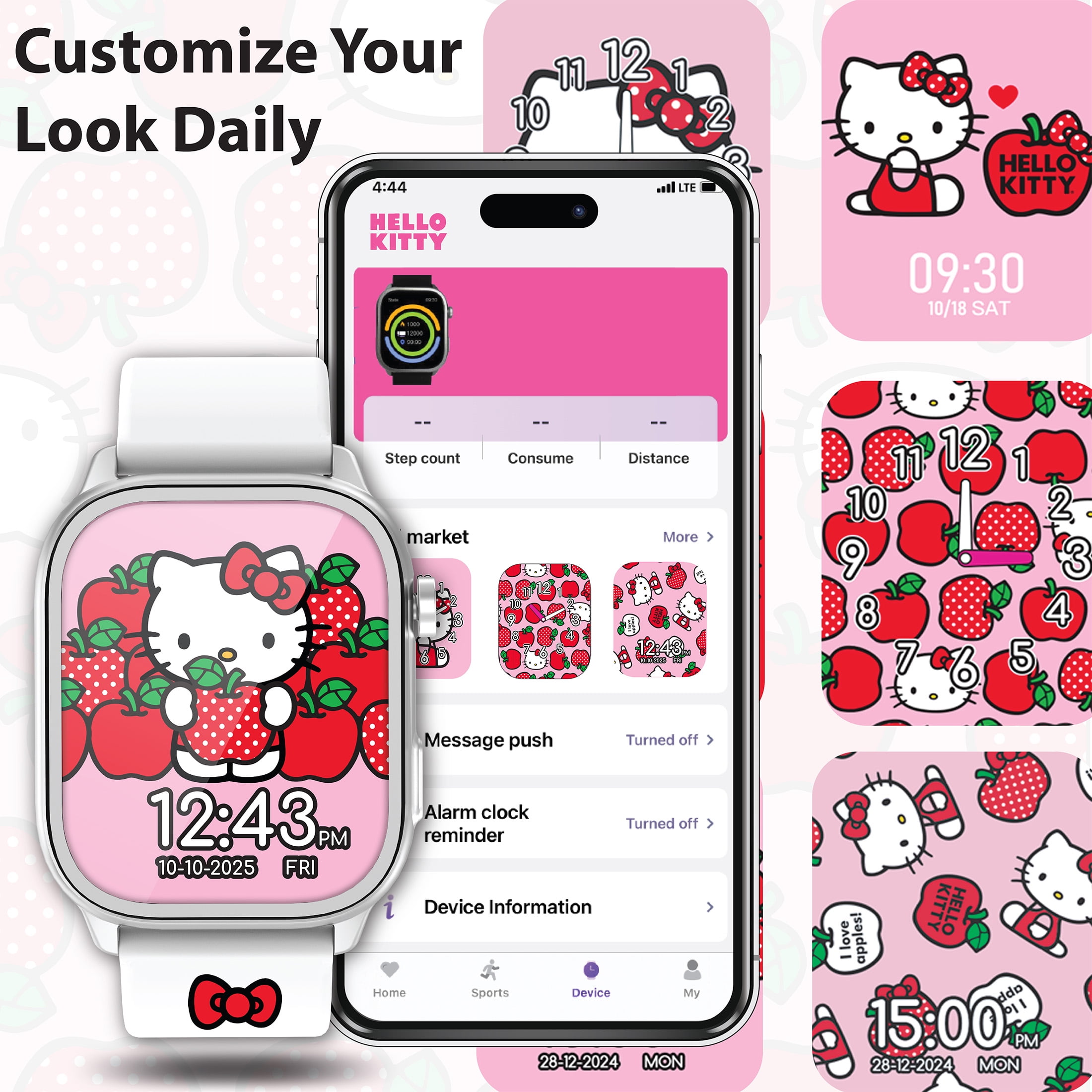 Hello Kitty Adult iTime Digital Smart Watch with White and