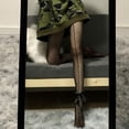 thumbnail image 4 of Medias de red sexis para mujer pantimedias con lazo trasero de malla fina vertical ορ ~ щф, 4 of 7