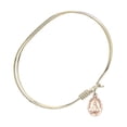 thumbnail image 2 of 7 inch Oval Eye Hook Bangle Bracelet w/ St. Lydia Purpuraria in Gold-Filled, 2 of 3