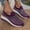 Purple#25, variant on Orthopedic Dress Shoes for Women Arch Support Sneakers Lightweight Non Slip Slip on Server Shoes Knitted Mesh Stretch Comfortable 2026 New Orthopedic Shoes