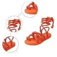 thumbnail image 5 of Uobin Women’s Flat Sandals – Comfortable Lace-Up Gladiator Sandals with Adjustable Ankle Wrap | Strappy Crisscross Open Toe Tie-Up Shoes for Summer, Beach & Travel, 5 of 8