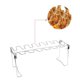 thumbnail image 5 of Soidarity Soporte de pierna de pollo BBQ Soporte de pierna de pollo plegable de acero inoxidable plateado Estufas de camping Numero 3 Soidarity OD009681-03, 5 of 6