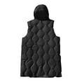 thumbnail image 6 of ZMHEGW Women'S Solid Hooded Single Medium Length Cotton Jacket Vest Slim Cardigan Coat, 6 of 6