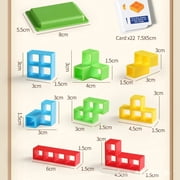 48 Pcs New Stacking Blocks Tetra Tower Balance Game Stack