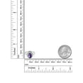 thumbnail image 3 of Gem Stone King 925 Sterling Silver Oval Purple Amethyst Halo Engagement Ring for Women (2.40 Cttw, Gemstone February Birthstone, Oval Checkerboard 8X6MM, Size 9), 3 of 4