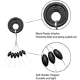 thumbnail image 3 of 1200pcs Fishing Rubber Bobber Stoppers 6 in 1 Float Sinker Stops Black Oval Cylinder for Fishing Line Cylinder Shape M(4-8LB Line) Cylinder Shape M(4-8LB Line), 3 of 8