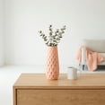 thumbnail image 4 of Unique Bargains Clear Tapered Plastic Vase Decorative Vase Pink 3.1" x 3.1" x 9.1", 4 of 6