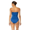 thumbnail image 3 of Anne Cole womens  Twist Front Shirred Bandeaukini, l, Blue, 3 of 6