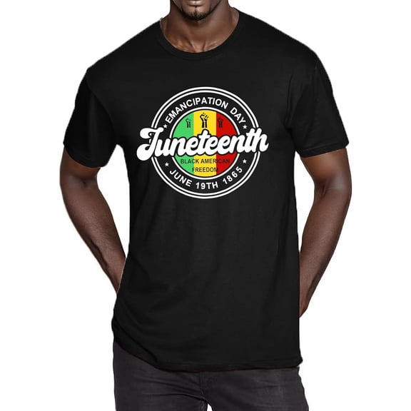 Juneteenth_Shirt Outdoor Tops Sports T-shirt Casual Graphics Tops Gift Tee Medium Man Women