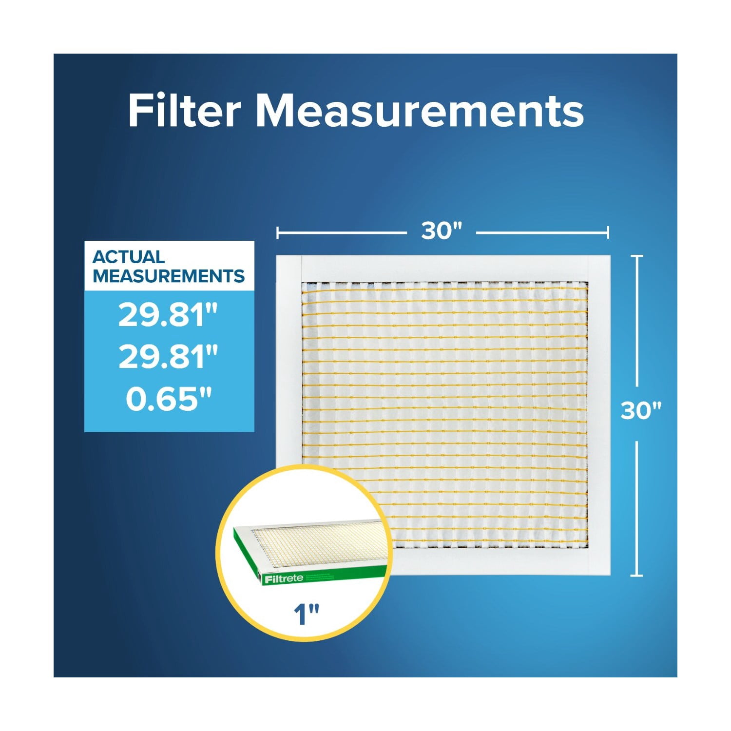 Filtrete 30x30x1 HVAC Furnace Air Filter, MPR 700 MERV 8, Dust, Pollen, and Pet Dander Reduction, 2 Pack