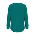 thumbnail image 4 of LSLJS Longues Chandail à Col Rond à Manches pour Femmes, T-Shirts Décontractés Blouses Chandails en Molleton Hauts à Enfiler, 4 of 6