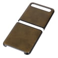 thumbnail image 3 of For Galaxy Z Flip Two-color Cow Leather Texture Folding Protective Case, 3 of 7