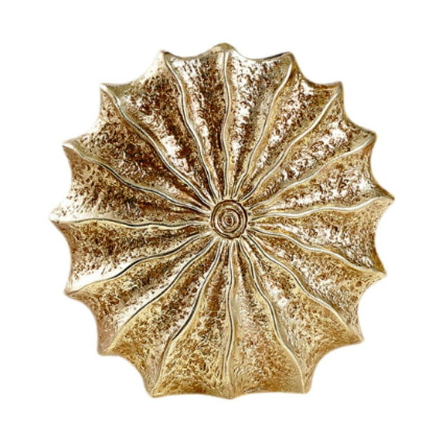 Conch Flower Jarrón decorativo Jarrón decorativo Retro de escritorio estético Arreglo floral para sala de estar Fiesta de escritorio de mesa de Oro pequeño