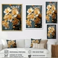 thumbnail image 4 of Designart "Opulent Gold" Orchids Floater Framed Canvas Art Print, 4 of 5