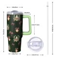 thumbnail image 2 of 30oz Christmas Tumbler with Lid and Straw, Stainless Steel Cup with Handle Reindeer Travel Mug, Holiday Presents, 2 of 5