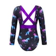 thumbnail image 2 of CHICTRY Kids Girls Cartoon Prints Gymnastics Leotard Dance Unitard,Sizes 4-14 Black 4, 2 of 7