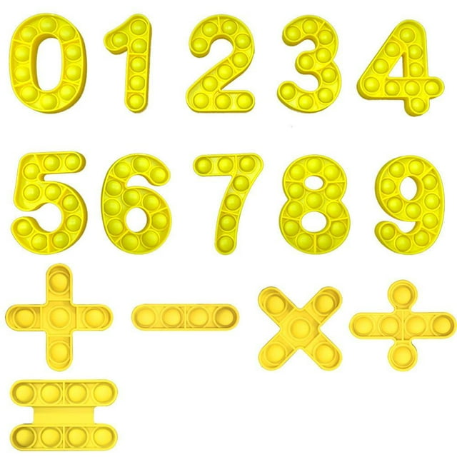 Juego De Juguetes De Descompresión En Forma De Número Fidget Pack Kit De Juguetes Digitales Baratos 0-9 Números Juguetes Educativos Juguete Sensorial Interactivo Entre Padres E Hijos Minnieouse FN007924-05
