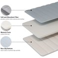 thumbnail image 2 of Memory Foam Bath Mat Non Slip Bathroom Rug, Light Grey Shower Floor Mat Super Absorb Machine Washable, Quick Dry Cozy Velvety Bath Rugs for Bathroom Toilet Bedroom (Light Grey, 40cm*60cm), 2 of 7