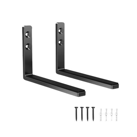 TIERPOP Adjustable Depth Soundbar Wall Mount Bracket for Sound Bar Mounts Under TV Bracket