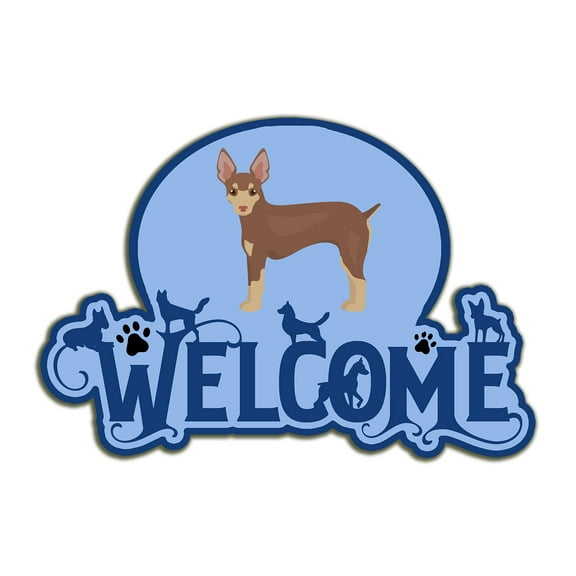 Miniature Fox Terrier Welcome Door Hanger Decoration